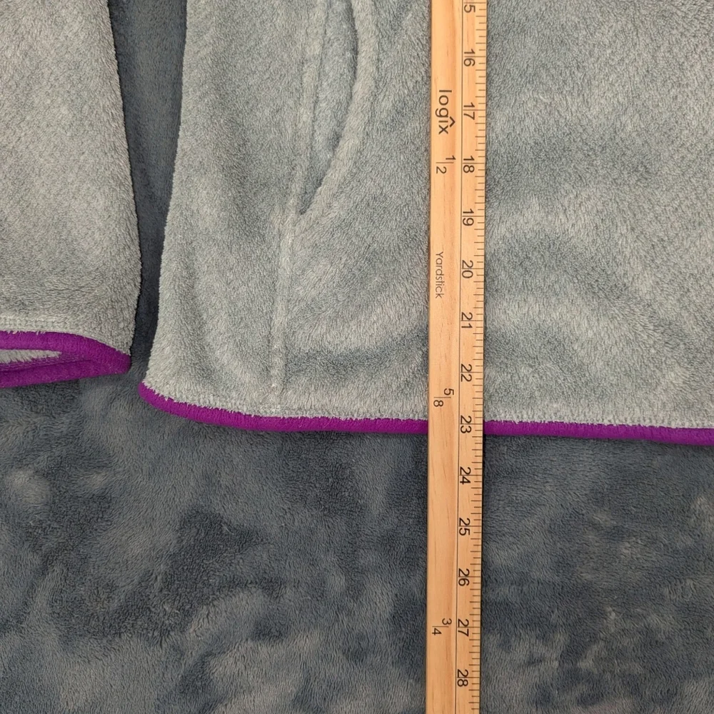 Womens Patagonia Synchilla Snap-T Fleece Pullover Jacket Grey Purple Small - Picture 8 of 9